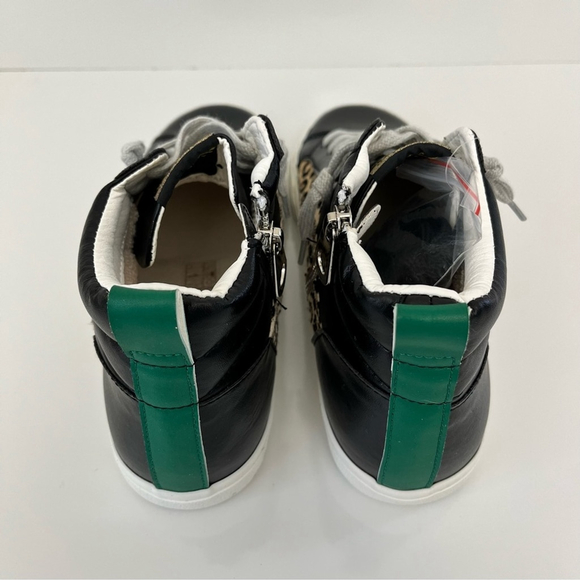 Vintage Havana Leopard High Top Sneakers Size 9 Star Distressed Zip Shoes - Picture 9 of 13